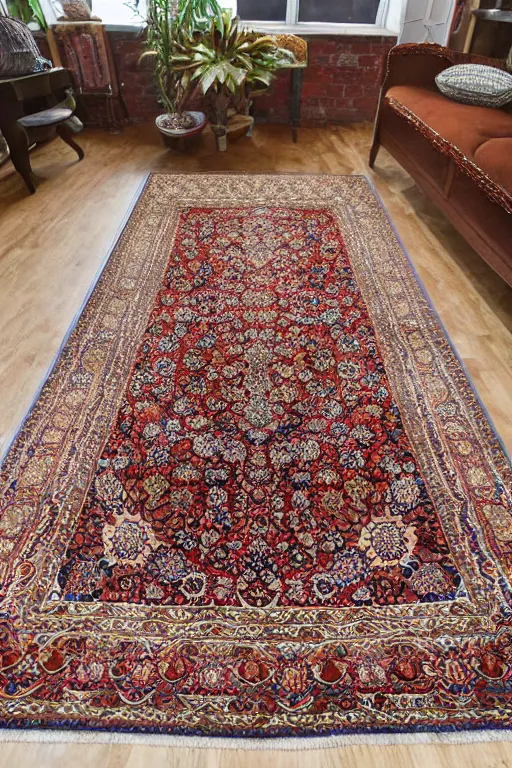 Prompt: realistic persian rug