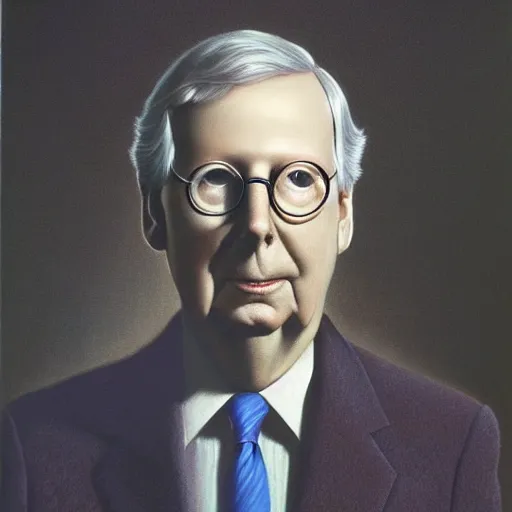 Image similar to Minority Leader Mitch McConnell. Zdzisław Beksiński