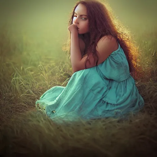 Prompt: photo of young woman by jessica drossin