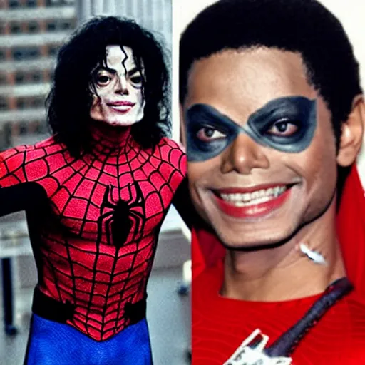 Prompt: Michael jackson as spiderman