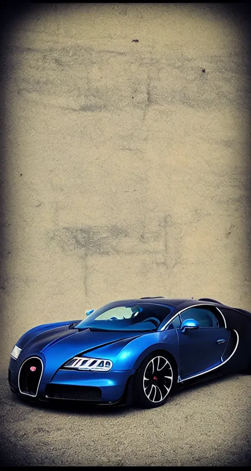 Image similar to just got this really sweet deal on a bugatti. # grindset, amateaur phone photo