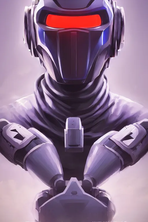 Image similar to epic mask helmet robot ninja portrait stylized as fornite style game design fanart by concept artist gervasio canda, behance hd by jesper ejsing, by rhads, makoto shinkai and lois van baarle, ilya kuvshinov, rossdraws global illumination radiating a glowing aura global illumination ray tracing hdr render in unreal engine 5