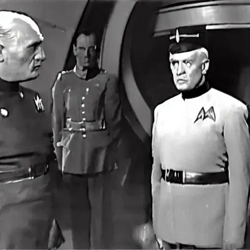 Image similar to A still of Mussolini in Star Trek