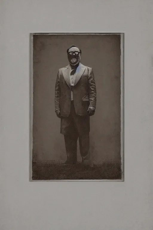 Prompt: ronald mcdonald, portrait, full body, symmetrical features, silver iodide, 1 8 8 0 photograph, sepia tone, aged paper, sergio leone, master prime lenses, cinematic