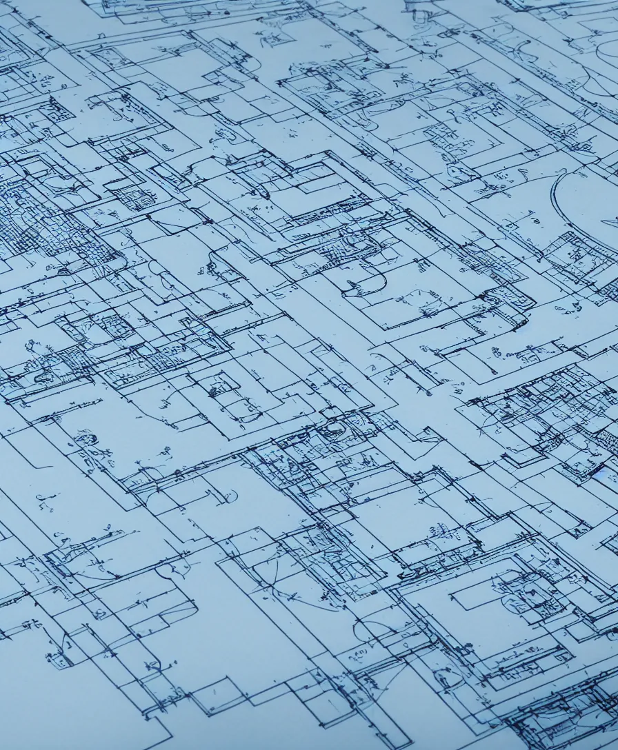 Image similar to architectural blue prints drafting elevation