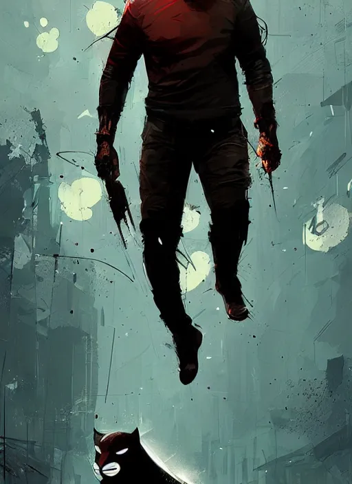 Image similar to jason statham as masked jaguar hero, by ismail inceoglu