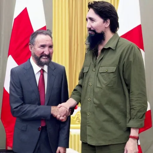 Image similar to justin trudeau as fidel castro