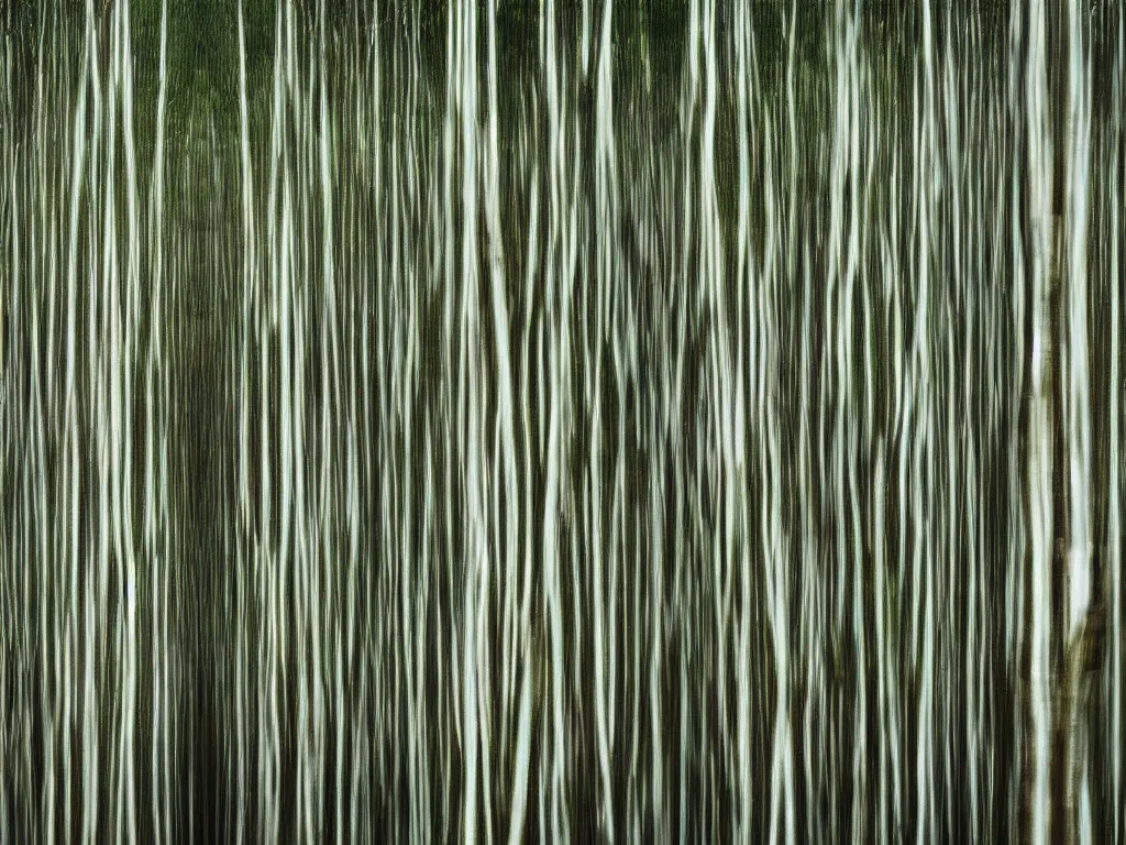 Image similar to long exposure photograph of eucalyptus trees by gursky