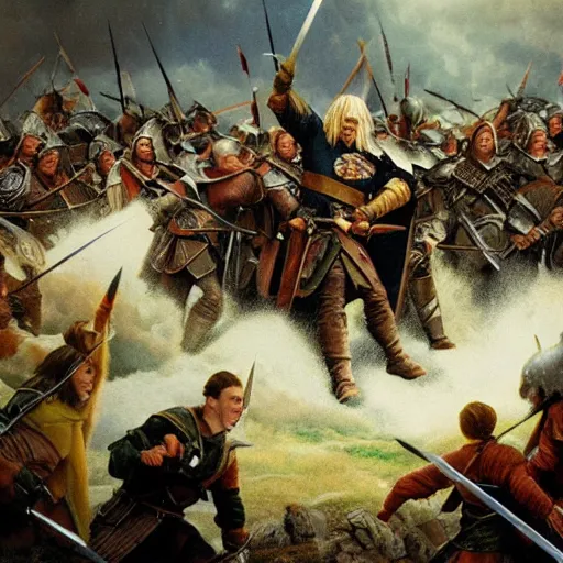 Image similar to the battle of the middle earth, belzinski