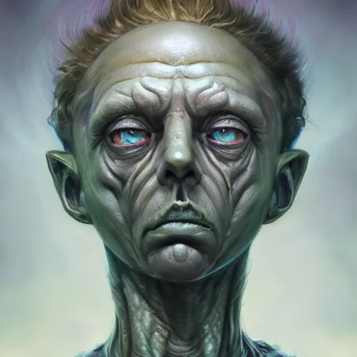 Prompt: a portrait of a beautiful Morty from the televsion show Rick and Morty, sci-fi concept art by giger and beksinski and szukalski and wlop and pete mohrbacher, digital art, highly detailed, intricate, sci-fi, sharp focus, Trending on Artstation HQ, deviantart, unreal engine 5, 4K UHD image