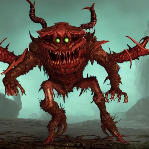 Image similar to insect monster from doom eternal