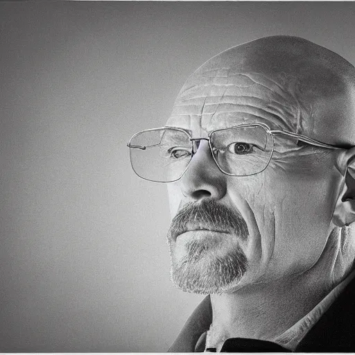 Image similar to !dream Portrait photo of walter white, color, studio lighting