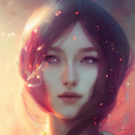 Image similar to portrait of a beautiful solarpunk woman, by guweiz and wlop and artgerm