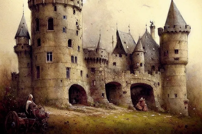 Prompt: ( ( ( ( ( 1 9 5 0 gypsy gypsy gypsy gypsy gypsy fair tail medieval castle. muted colors. ) ) ) ) ) by jean - baptiste monge!!!!!!!!!!!!!!!!!!!!!!!!!!!!!!