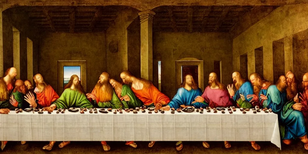 Prompt: the last supper by albrecht durer