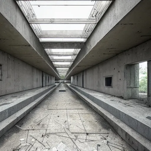 Image similar to brutalism neonlike version of pripyat art