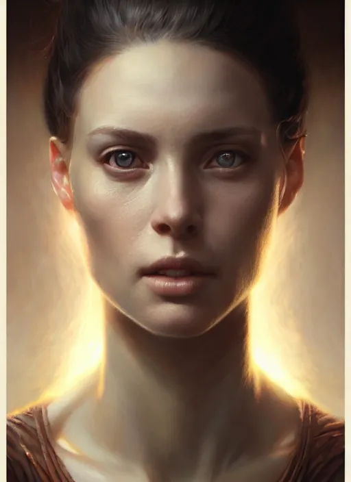 Image similar to Highly detailed portrait of a woman with a 1-foot long neck, fantasy art by Greg Rutkowski, Stanley Artgerm, Tom Bagshaw, global illumination, radiant light, detailed and intricate