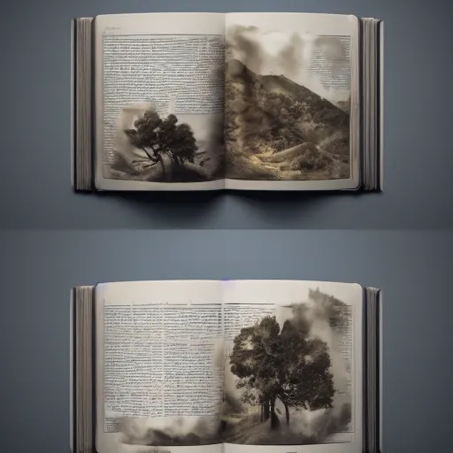 Prompt: a book, realistic, award winning, detailed, 4k, HD, hyper realistic, unreal engine, octane render, cycles render,