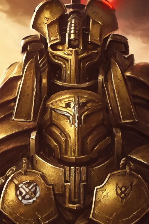 Image similar to armor portrait heros warhammer 4 0 k horus heresy fanart - the primarchs emperor by johannes helgeson animated with vfx concept artist & illustrator global illumination ray tracing hdr fanart arstation zbrush central hardmesh 8 k octane renderer comics stylized