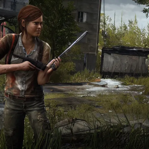 Prompt: screenshot from Angela in the last of us