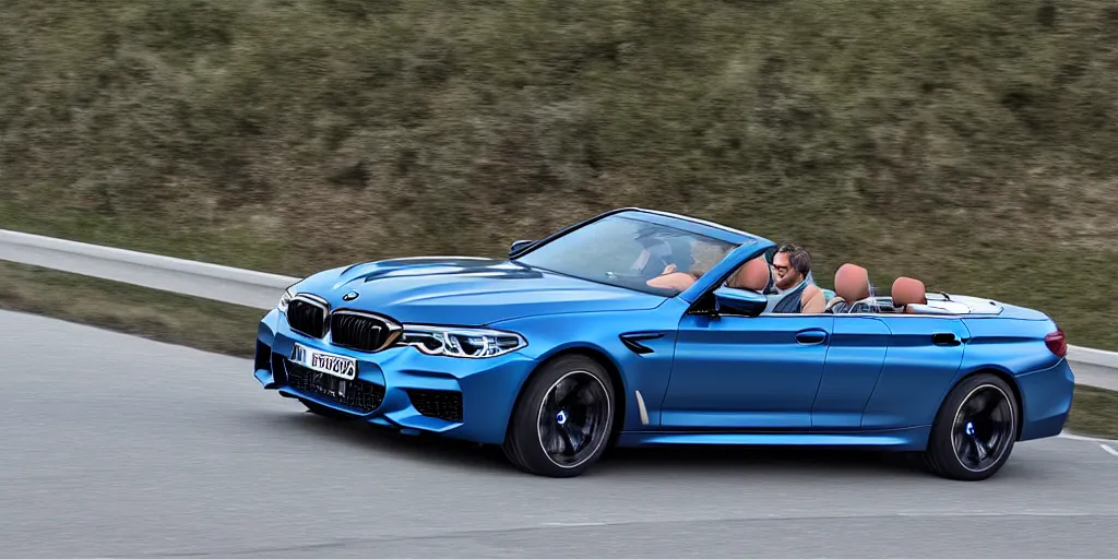 Image similar to “2019 BMW M5 Convertible, ultra realistic, 4K”