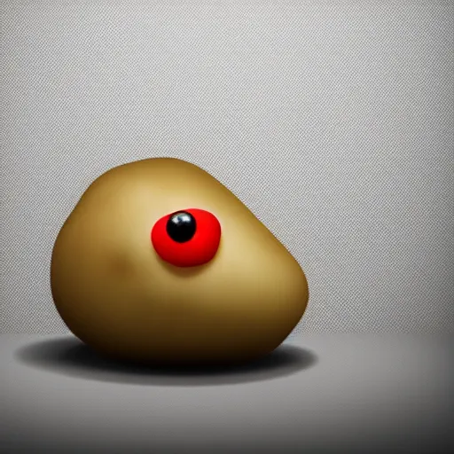 Image similar to angry potato alone in a room, dramatic lighting nighttime, photoreal 8 k