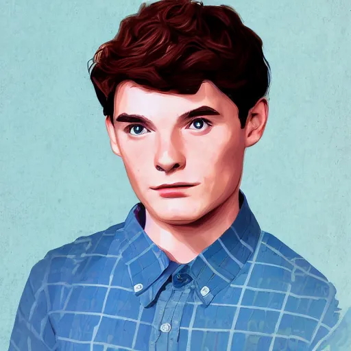 Prompt: Gilbert Blythe from anne with an e as college student, digital art