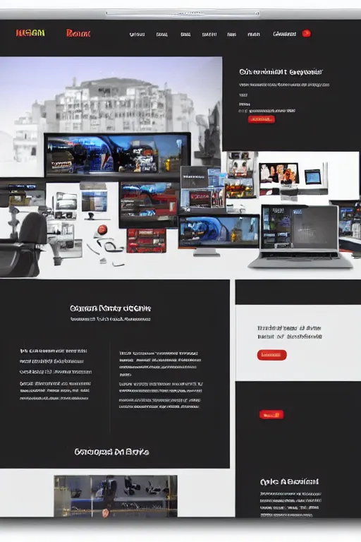 Prompt: online radio, website design landing page template