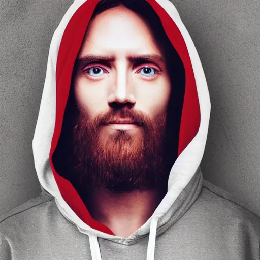 Prompt: jesus wear hoodie, photobashing, 8 k,