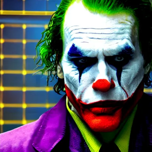 Prompt: Live Action Still of Jerma in The Joker movie, real life, hyperrealistic, ultra realistic, realistic, highly detailed, epic, HD quality, 8k resolution, body and headshot, film still