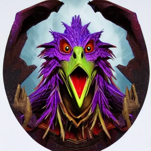 Image similar to evil skeksis from the dark crystal