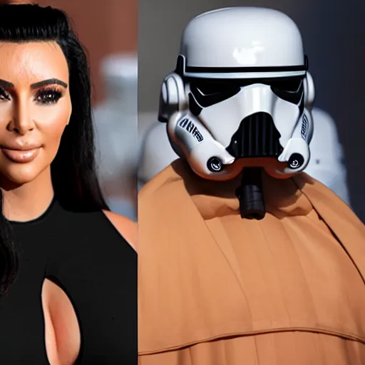 Image similar to kim kardashian in star wars as an evil sith, 8k resolution, full HD, cinematic lighting, award winning, anatomically correct