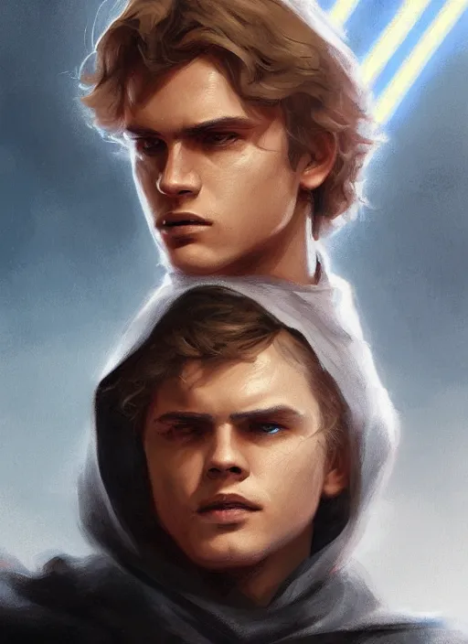 Prompt: highly detailed comic style portrait of anakin skywalker as a sith, by greg rutkowski, global illumination, radiant light