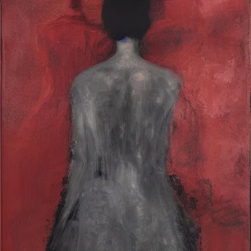 Prompt: the outsider by agostine arrivabene, highly detailed, dark tones