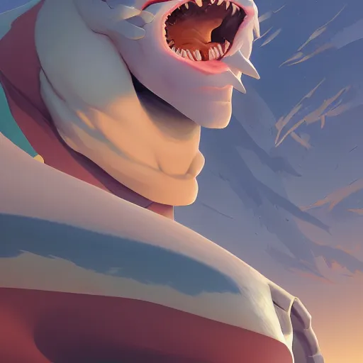 Image similar to face icon stylized minimalist street sharks, loftis, cory behance hd by jesper ejsing, by rhads, makoto shinkai and lois van baarle, ilya kuvshinov, rossdraws global illumination