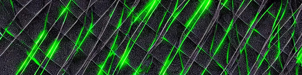 Prompt: glowing green lines, jagged edges, sharp lines, contrast, rocks, stylistic, glowing, straight lines