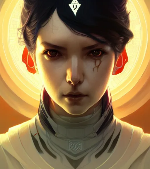 Image similar to symmetry ( naru from prey ) ultra detailed, intricate, dynamic lighting, digital art, anime, digital painting, art station, wlop, sharp focus, illustration, art by artgerm and greg rutkowski and alphonse mucha