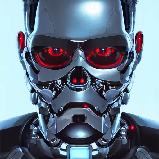 Image similar to face icon stylized minimalist terminator genysis, loftis, cory behance hd by jesper ejsing, by rhads, makoto shinkai and lois van baarle, ilya kuvshinov, rossdraws global illumination