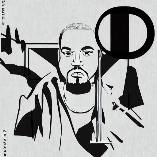 Image similar to minimal rap album cover for Kanye West DONDA 2 designed by Eiichiro Oda, HD, artstation
