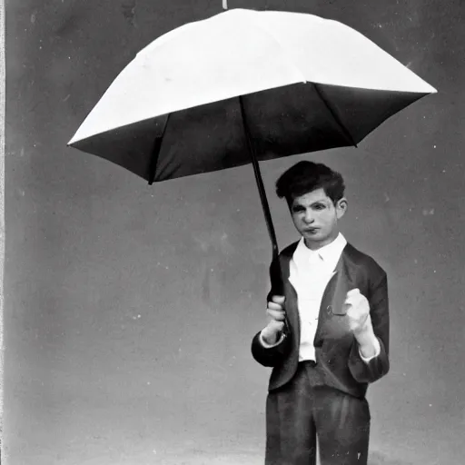 Image similar to young man holding an umbrella, photo