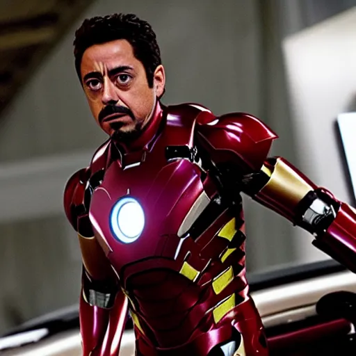 Image similar to still of xavi hernandez as tony stark in iron man ( 2 0 0 8 )