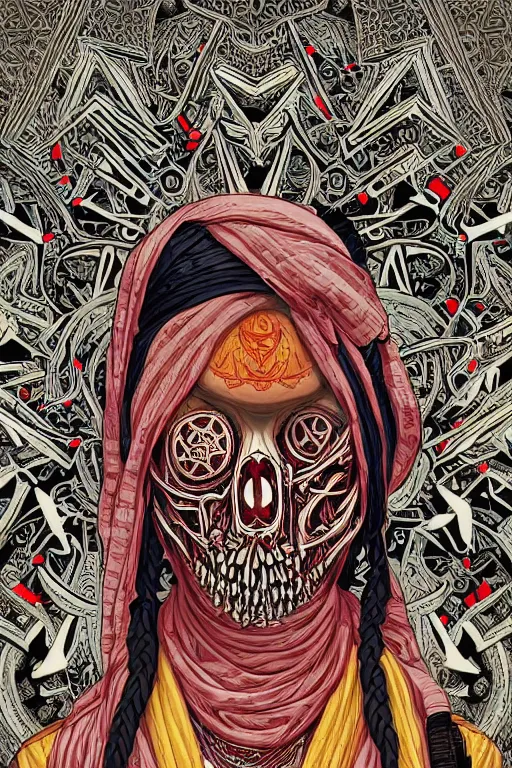 Image similar to taliban anarchy. symmetrical anatomy, very detailed design, complexity of the picture, with pop punk art style, colorful, accompanied by body, pure image without duplication, dribble popular, trending on pixiv, drawn by ilya kuvshinov and darbotz and vinicius gud and gustavo zambelli, intricate, ultra high definition, super scale rendered.