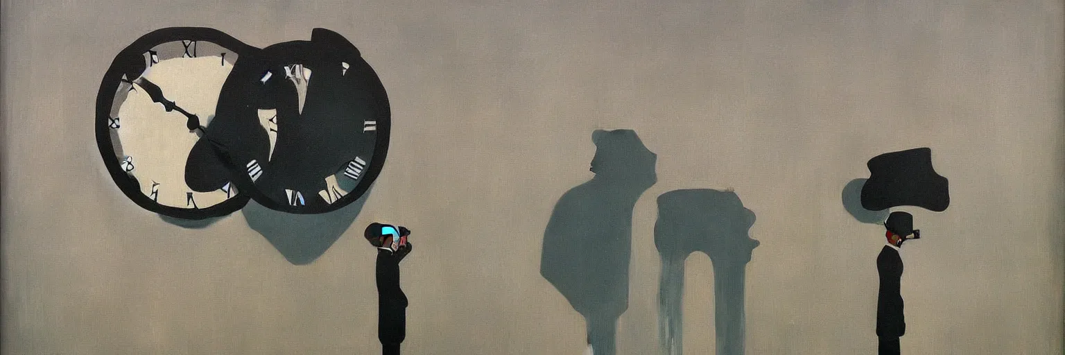 Prompt: clock painting magritte