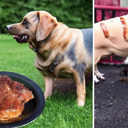 Image similar to dog vs pork chop