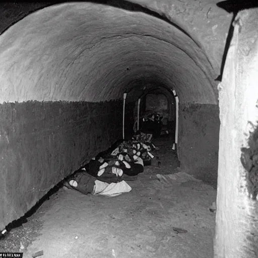 Image similar to there were no air raid shelters for the people - - at least not underground - - and those that did exist were quite unsuitable. however, when war threatened we realised the danger, 1 9 5 0 photo