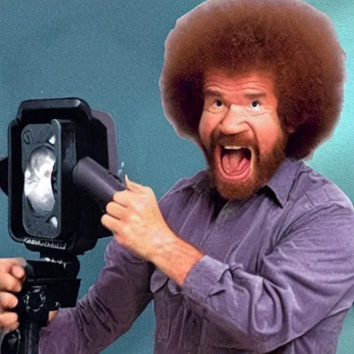 Image similar to bob ross screaming at area 5 1 security camera footage