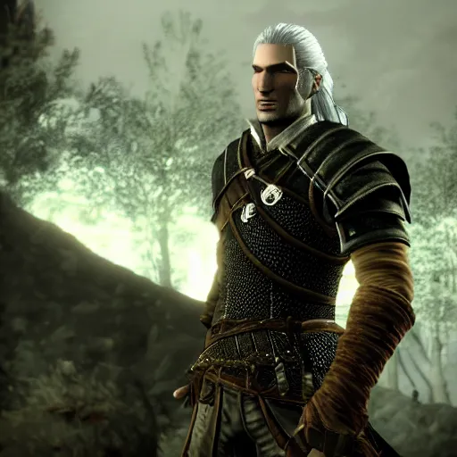 Geralt of Rivia in Dark Souls, screenshot, ps3