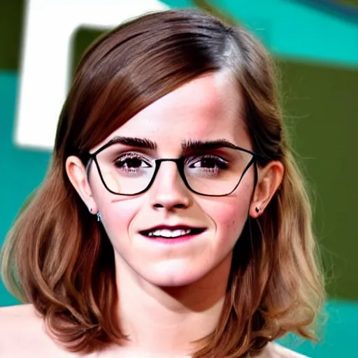 Prompt: emma watson 6 5 years old, grey hairs, cool glasses