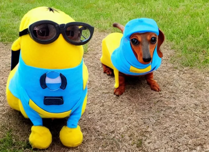 Dog in hotsell minion costume