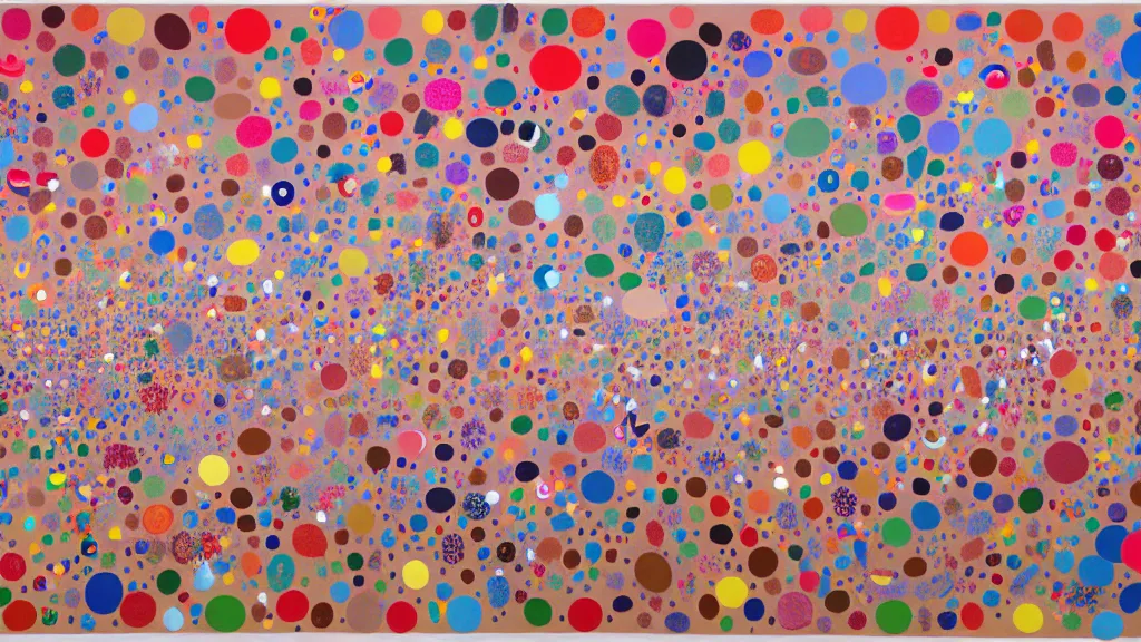 Image similar to amobae universe by dan colen